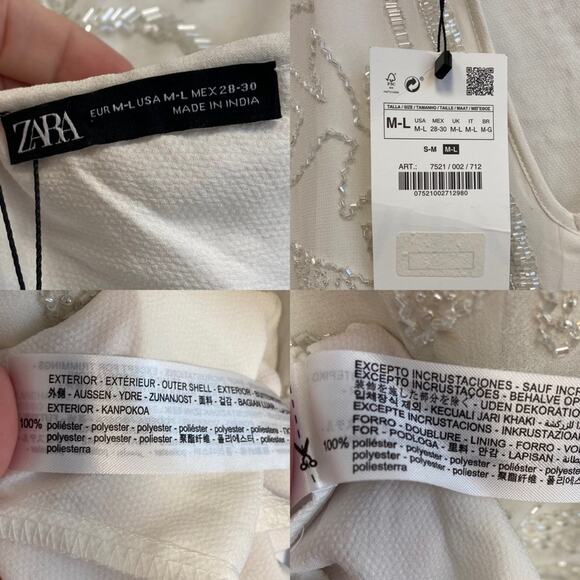 New Zara Beaded Embroidered Maxi Dress Limited edition Blogger Fave Size M-L - Picture 12 of 15